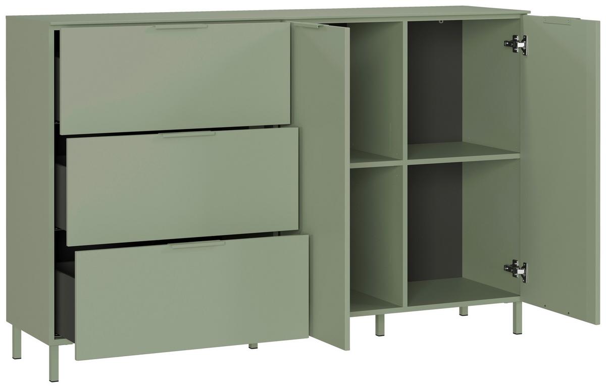 Sideboard Gw-Savoca - Grün, Modern, Holzwerkstoff/Metall (151/98/40cm) - Mömax