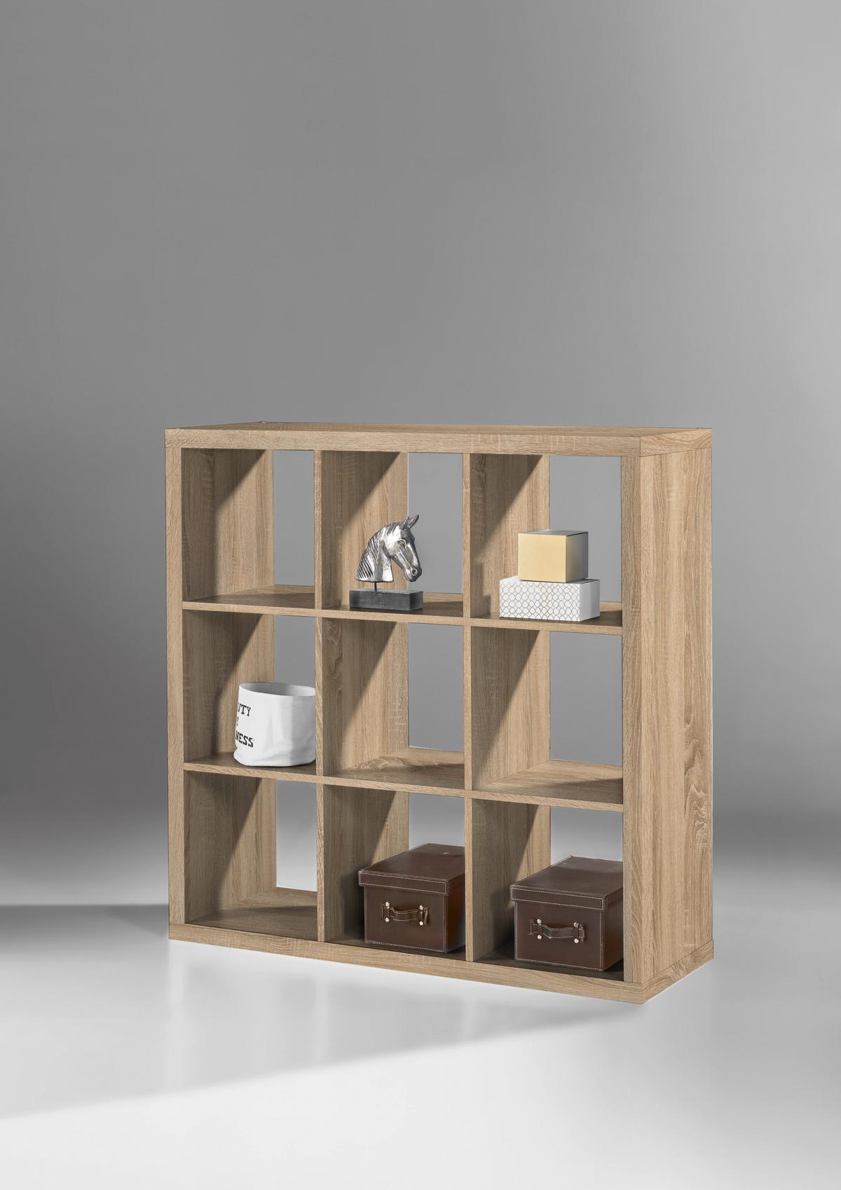 Raumteiler in Eichefarben - Sonoma Eiche, Modern, Holzwerkstoff (112/112/38cm) - Mömax