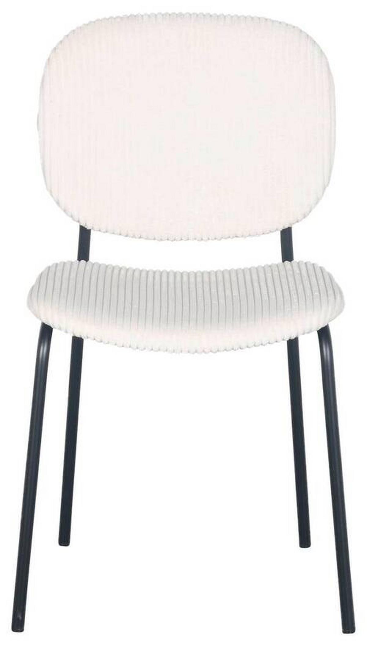Stuhl Ira in Beige - Beige/Schwarz, MODERN, Holz/Textil (47/83/53cm) - Mömax