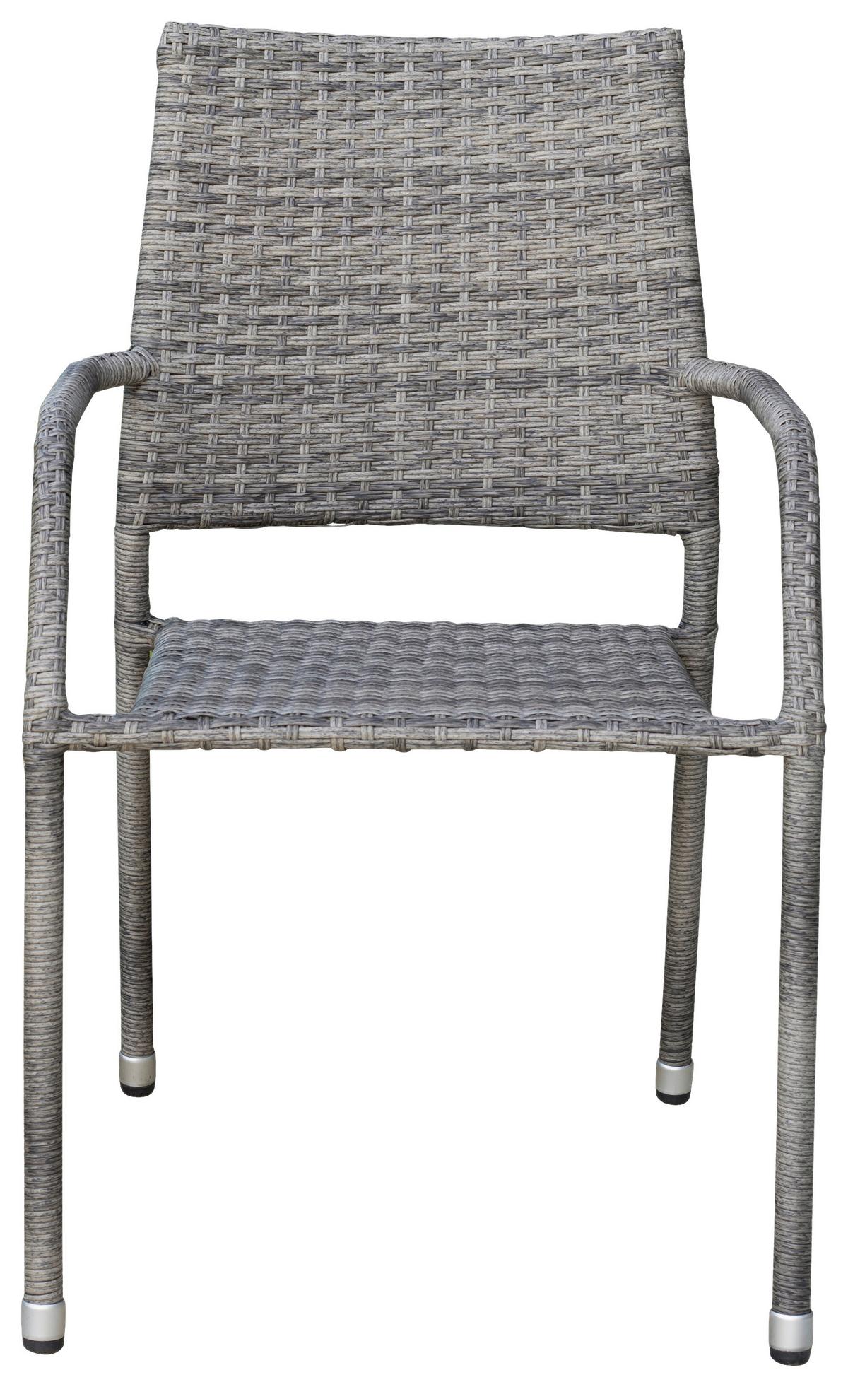 FOTEL SZTAPLOWANY MAUI - szary, Modern, tworzywo sztuczne/metal (54/87/65cm)