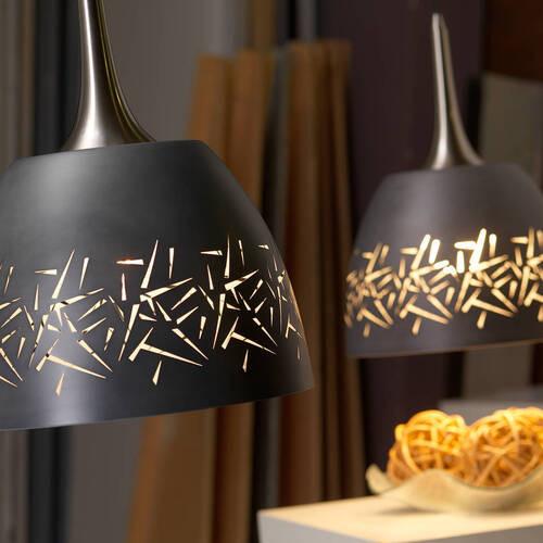 Hängeleuchte Bruk Schwarz max. 22 Watt - Schwarz, KONVENTIONELL, Metall (32/100cm)