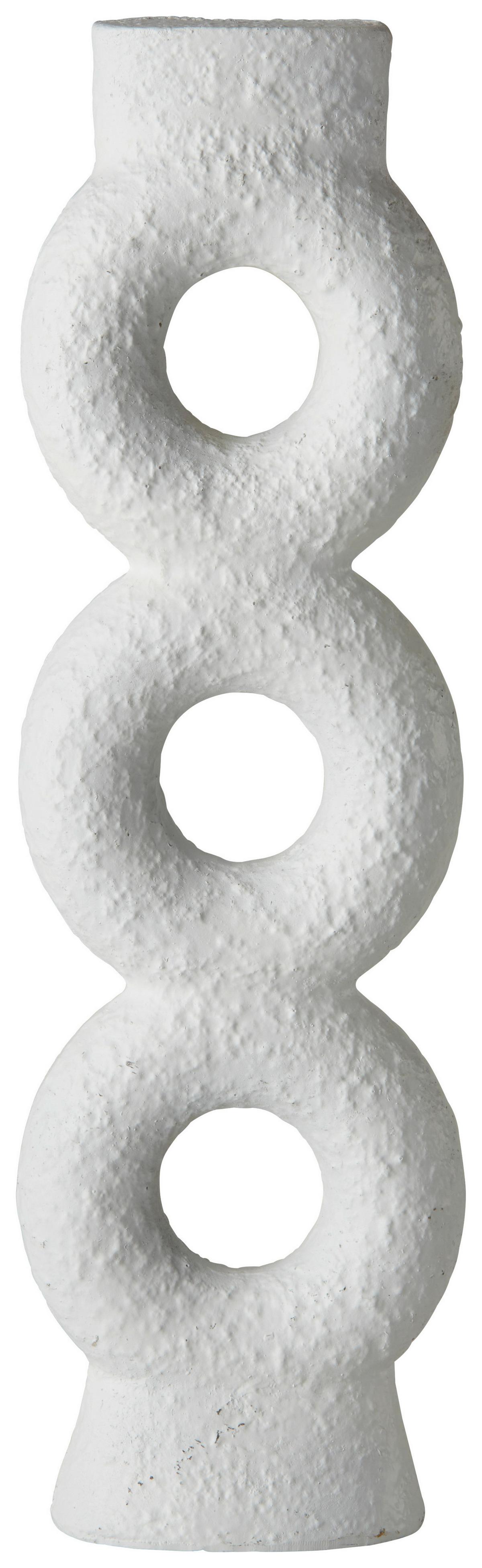 Skulptur Binge in Weiss - Weiss, Kunststoff (10/35/3cm) - Modern Living