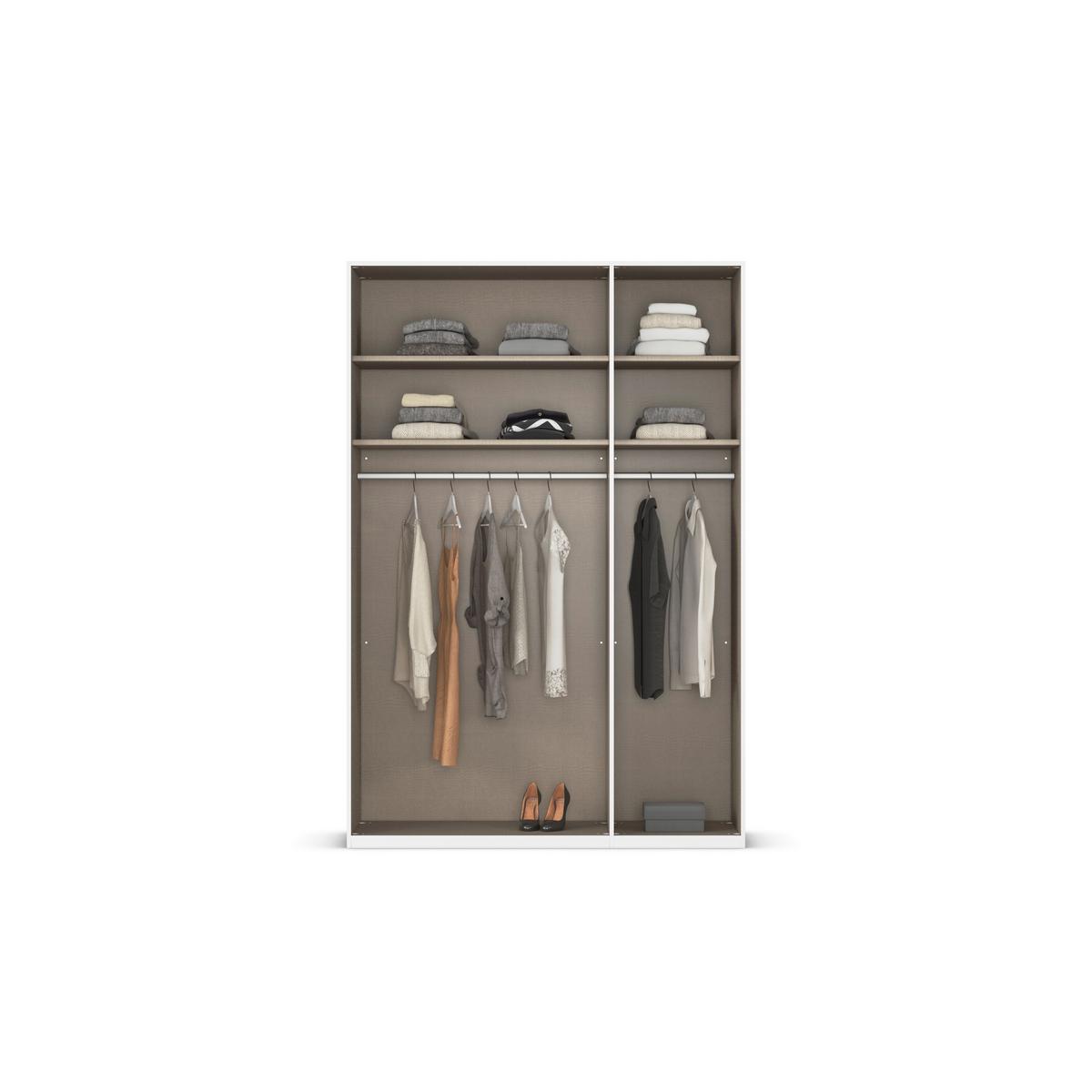 Ormar S Klasičnim Vratima Alabama - bijela/siva, Moderno, drvni materijal/metal (136/229/54cm) - Modern Living