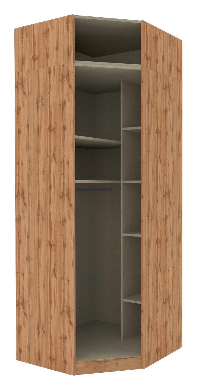 Sarokszekrény Váz Unit - tölgyfa, Modern, faalapú anyag (91,1/242,2/91,1cm) - Based