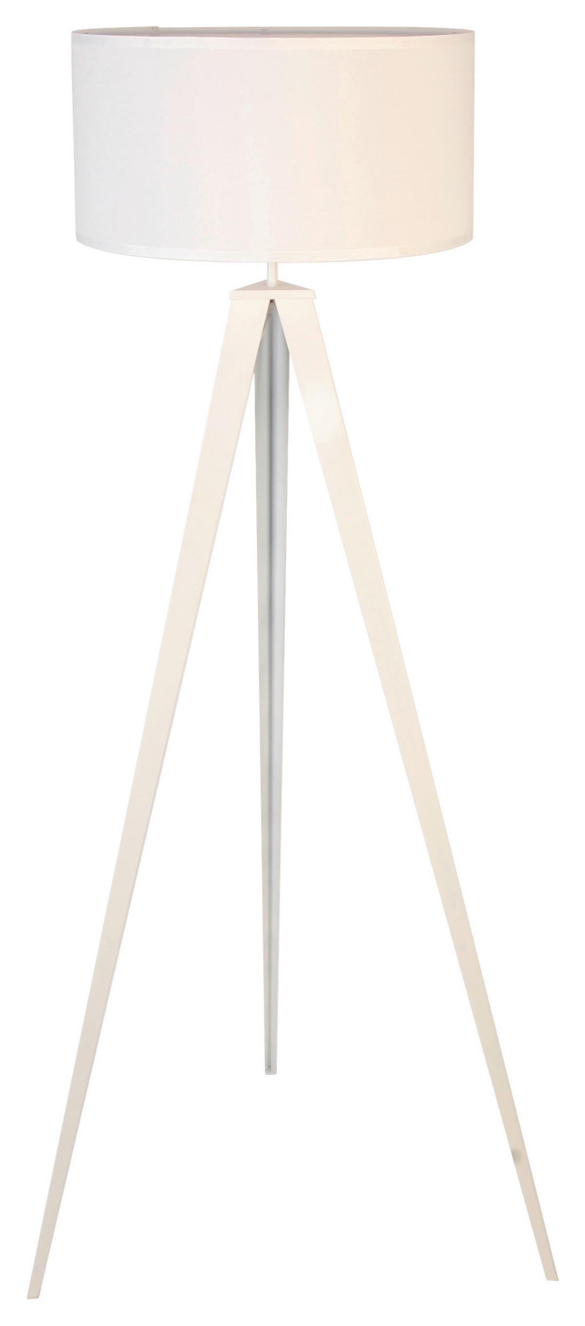LAMPA STOJĄCA SAPHIRE - biały, Trend, tworzywo sztuczne/metal (45/153cm) - Novel
