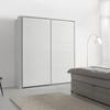 GARDEROB MED SKJUTDÖRRAR LAGO - vit, Modern, metall/trämaterial (203/222/60cm) - Mömax