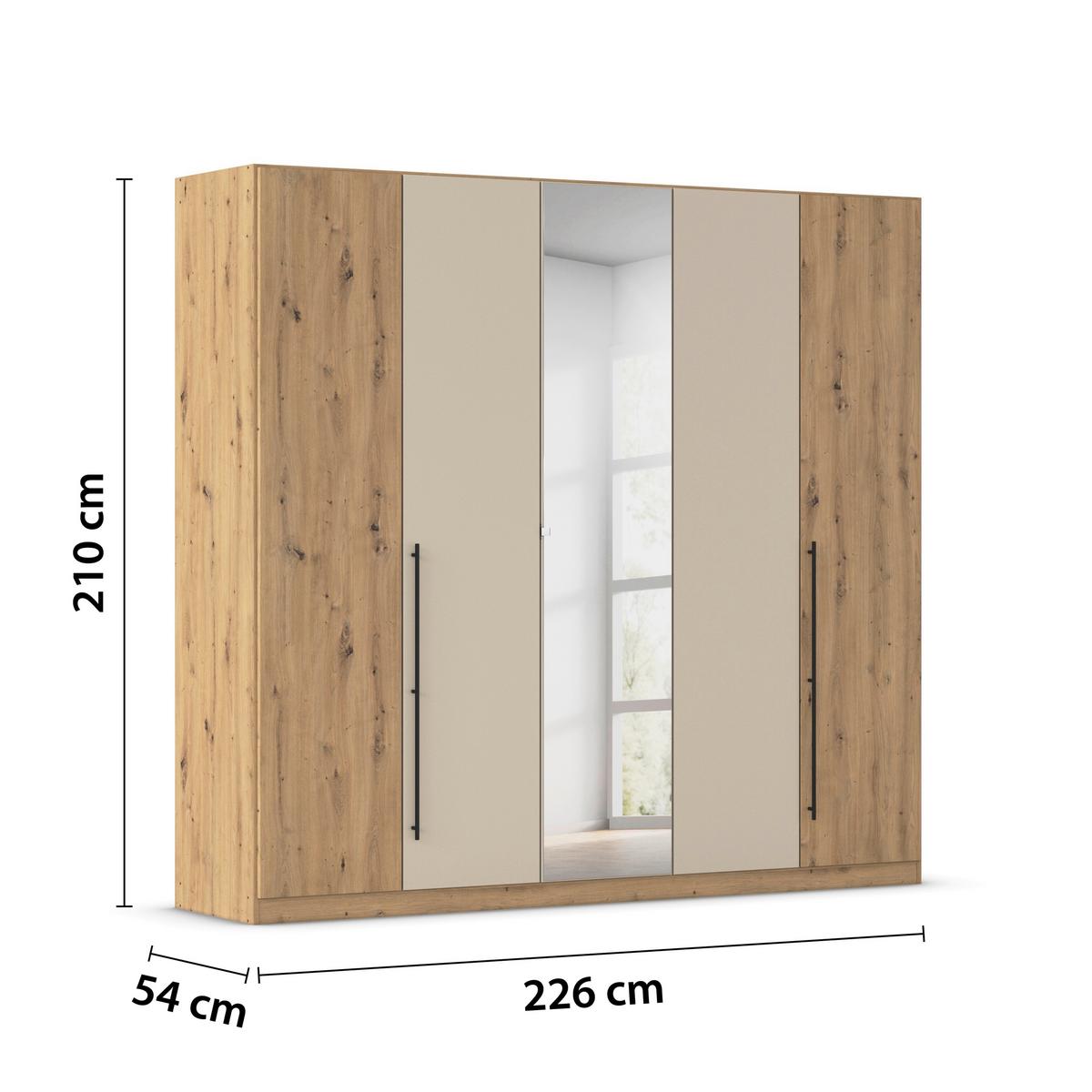 Șifonier Safari - stejar Artisan/șampanie, Konventionell, material pe bază de lemn (226/210/54cm)