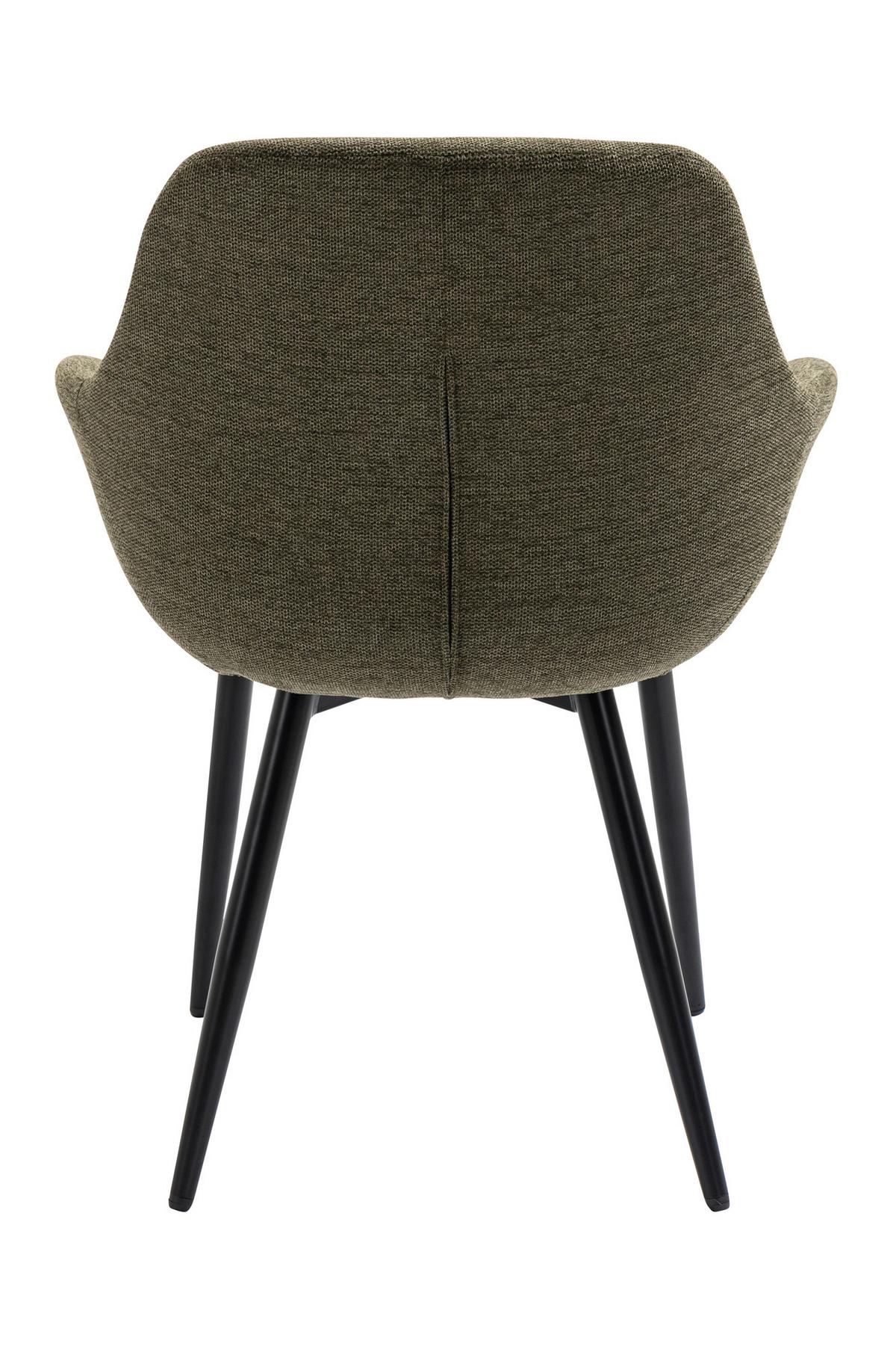 Set Naslanjačev Lena, Zelena, 2-Delni - črna/zelena, Moderno, kovina/tekstil (64/86/59cm) - Livetastic