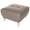 Hocker "Frisco" , sandfarben - Sandfarben/Chromfarben, MODERN, Textil/Metall (65/46/65cm) - MID.YOU