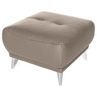 Hocker "Frisco" , sandfarben - Sandfarben/Chromfarben, MODERN, Textil/Metall (65/46/65cm) - MID.YOU