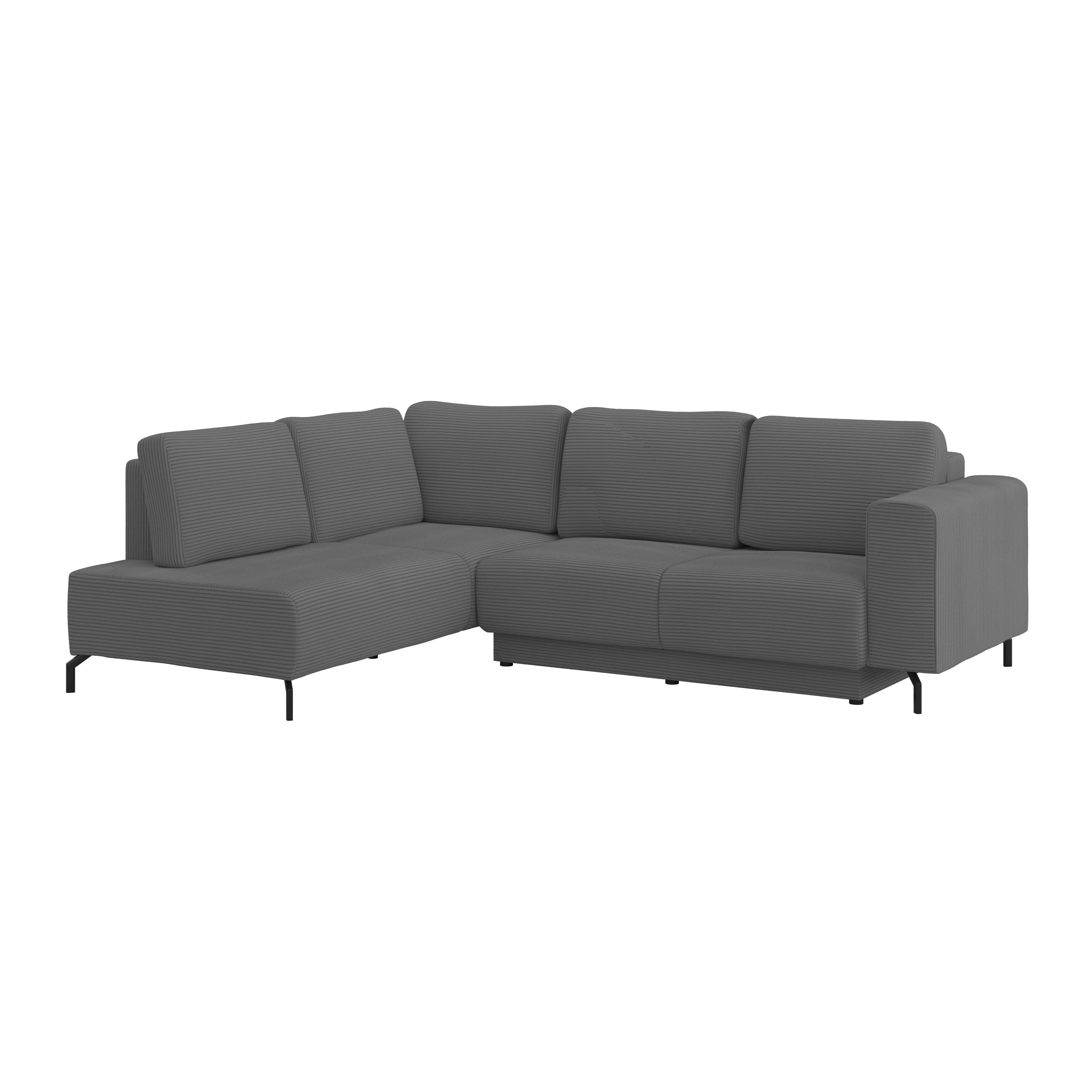 Kutna Garnitura Veni - tamno siva/crna, Moderno, tekstil (210/272cm) - Modern Living