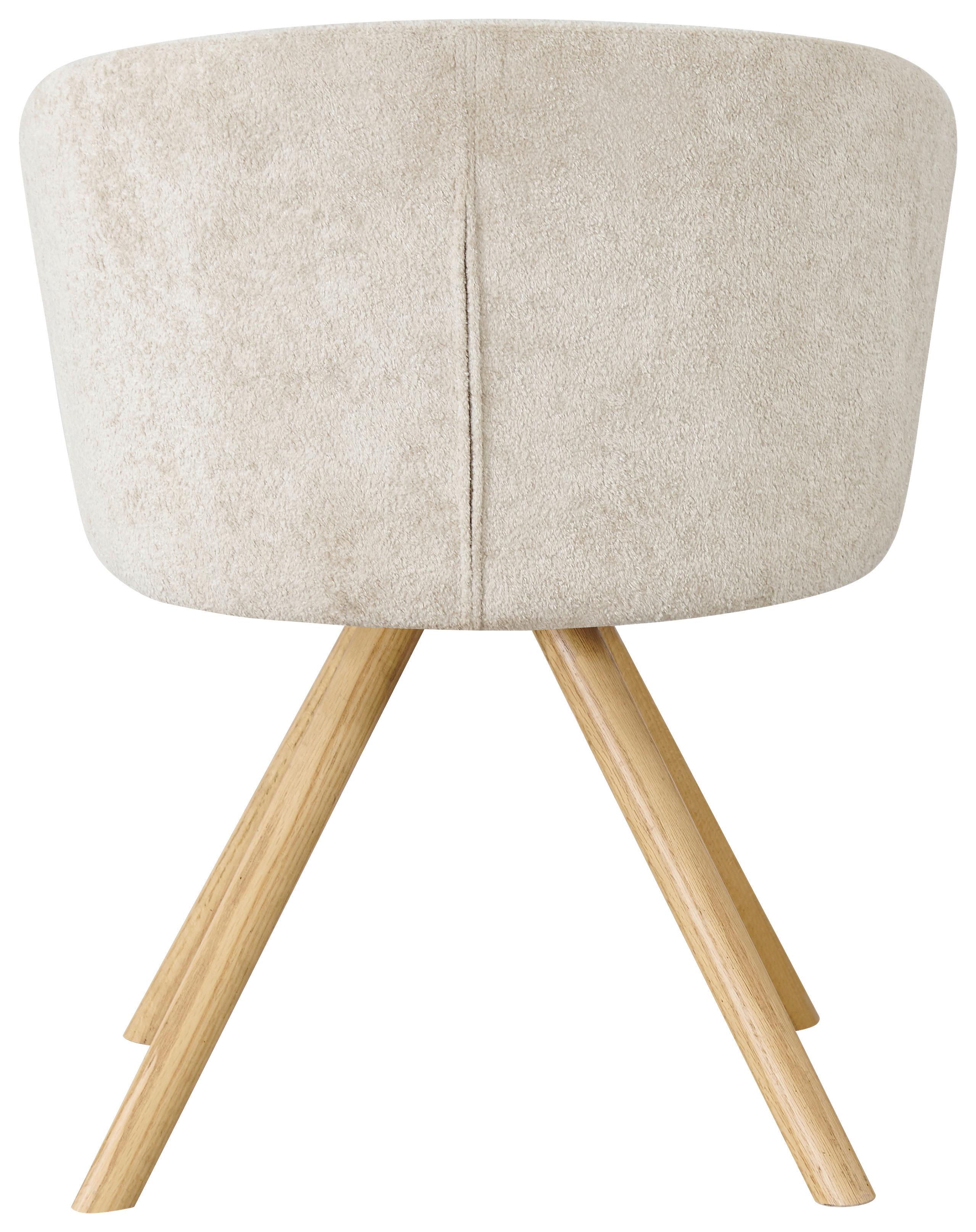 STOL FRIDA - beige/ekfärgad, Modern, metall/trä (57/76/57cm) - Mömax