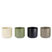 Mască pentru ghiveci Luis - verde închis/alb, Modern, ceramică (24,5/24cm) - Mömax
