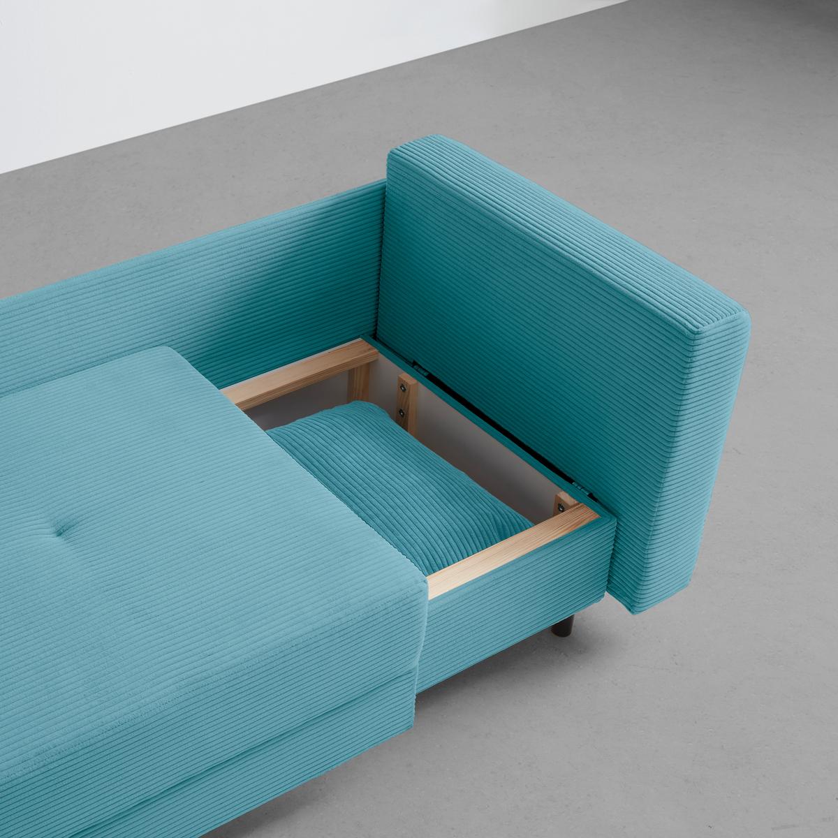 Liege Nova Petrol - Petrol/Schwarz, MODERN, Holz/Textil (145/62/85cm) - Mömax
