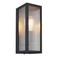 AUSSENLEUCHTE 31980 - Klar/Schwarz, Basics, Glas/Metall (12/14/32cm) - Globo