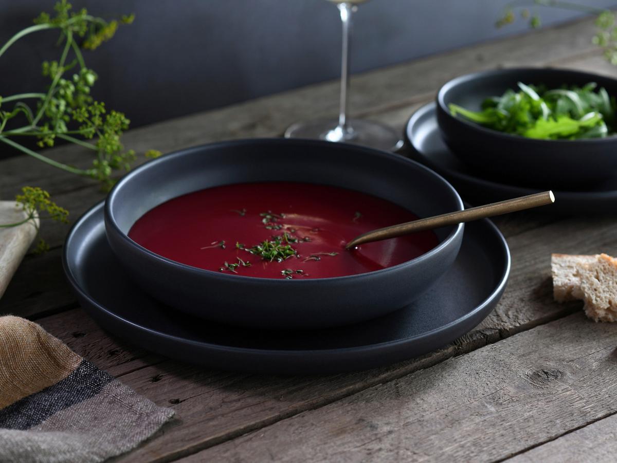 Kombinirani Servis Uno Black, 8-Delni - črna, Basics, keramika - Creatable