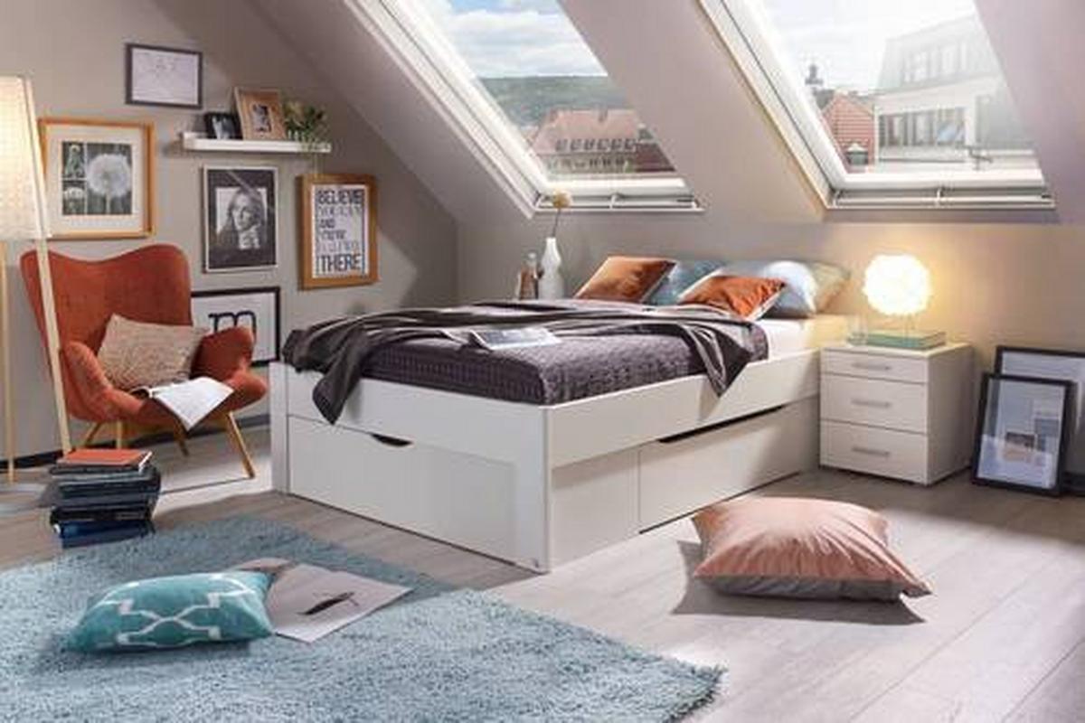 Omara S Predalom Scala, Bela - bela, Moderno, leseni material (140/200cm) - Rauch Möbel