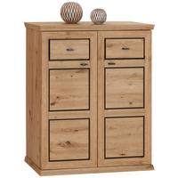 Comodă Harvey - culoare lemn stejar/antracit, Lifestyle, material pe bază de lemn (90,2/108,5/38,5cm) - Zandiara