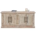 Sideboard in Naturfarben - Schwarz/Naturfarben, ROMANTIK / LANDHAUS, Holz/Holzwerkstoff (128/60,3/33,6cm) - Zandiara Sideboard in Naturfarben - Schwarz/Naturfarben, ROMANTIK / LANDHAUS, Holz/Holzwerkstoff (128/60,3/33,6cm) - Zandiara