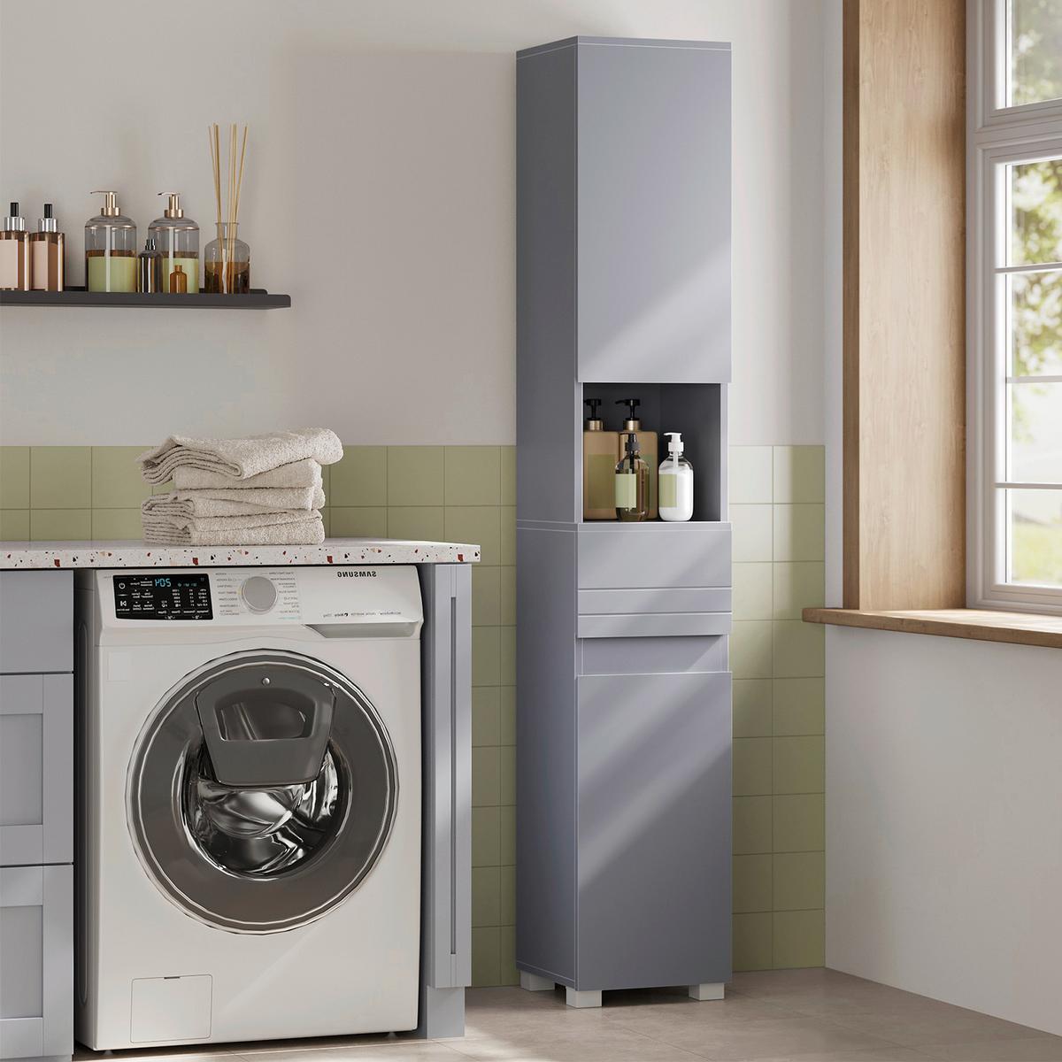 HOCHSCHRANK BBC560P36 - Grau, Trend, Holzwerkstoff (30/170/30cm) - MID.YOU