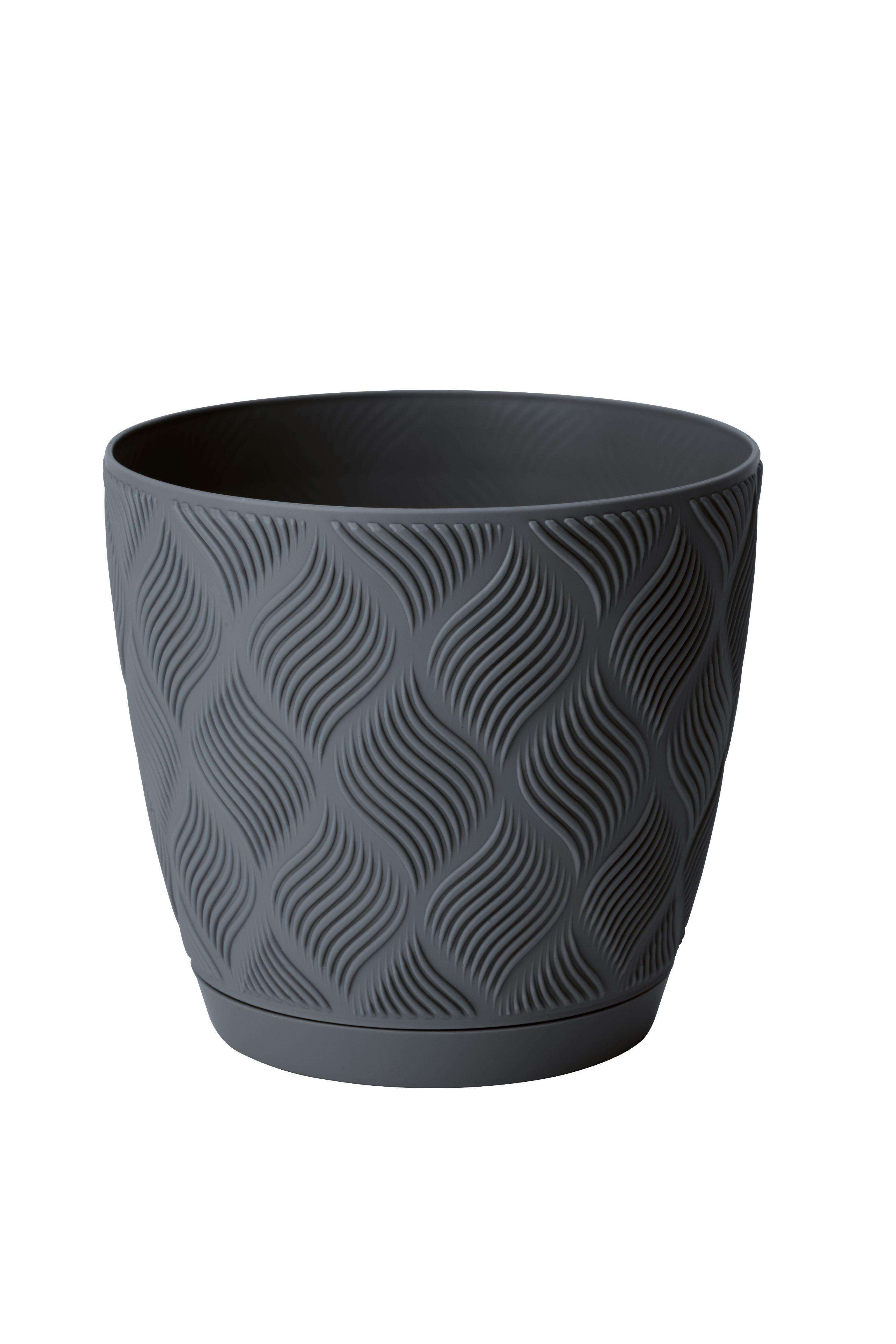 Übertopf Grow Complete Eco 17 Anthrazit Ø ca. 16,7cm - Anthrazit, KONVENTIONELL, Kunststoff (16,7/15,4cm) - Mömax