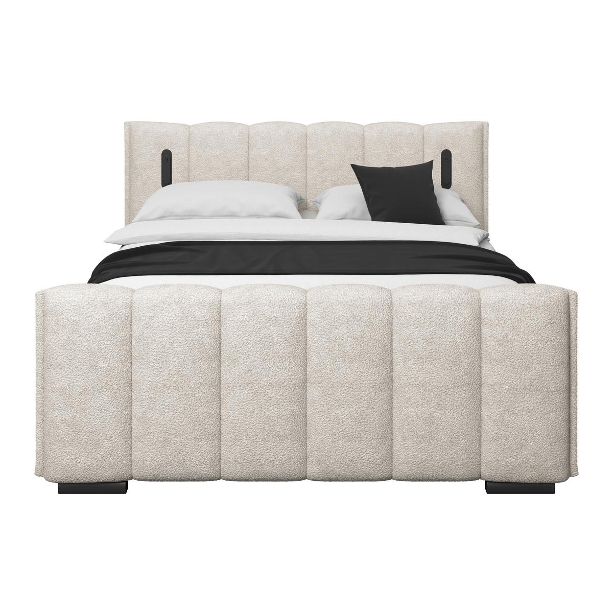 Postelja Boxspring Elysia, Bež, 180x200 - črna/bež, Trend, kovina/umetna masa (180/200cm) - Luca Bessoni