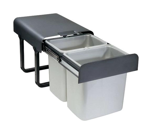 Sistem Za Otpad Eko - tamnosiva/srebrna, plastika (35/36/47cm)