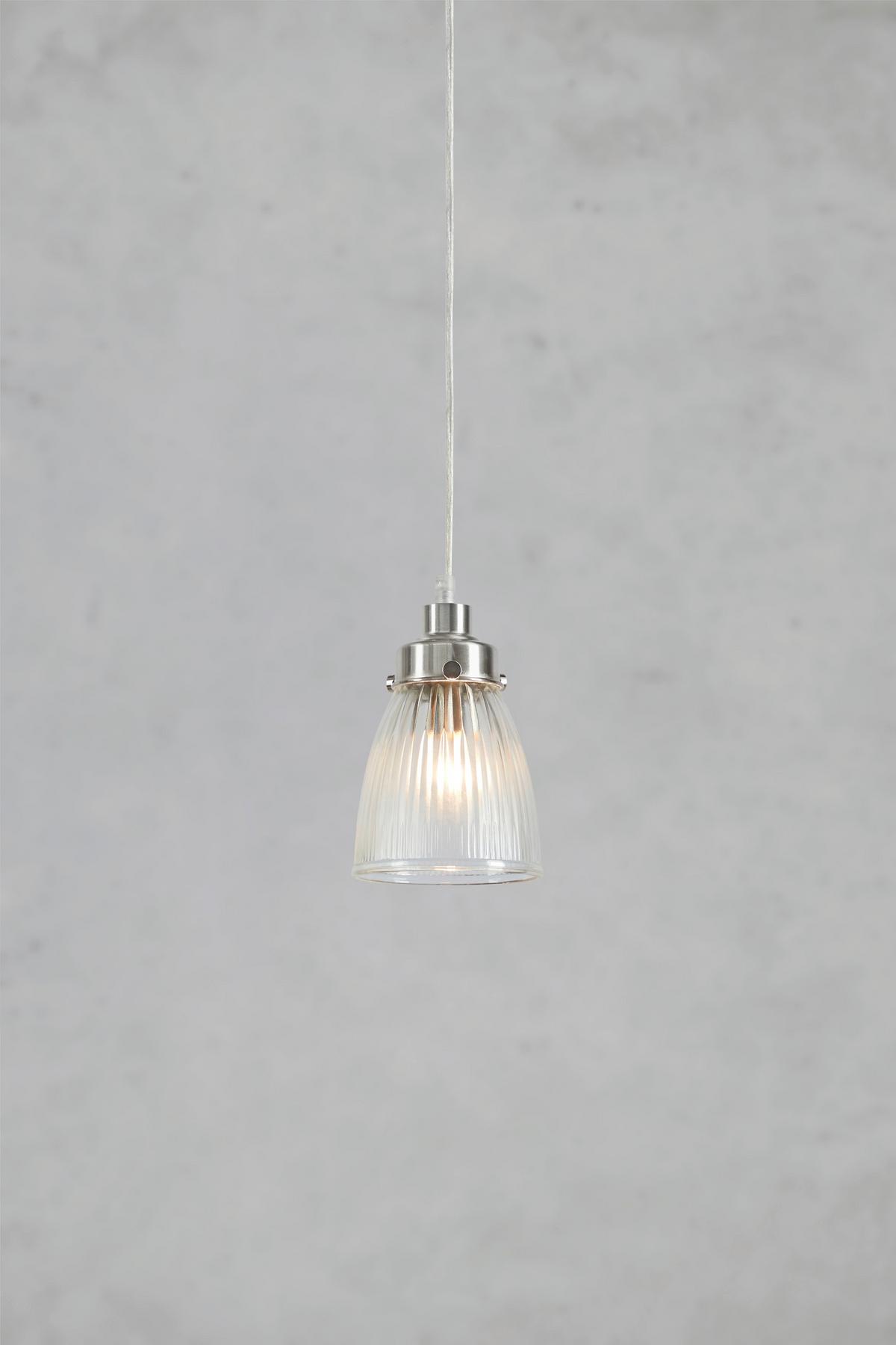 Pendelleuchte Bellis Pendant Weiß/Nickel max. 40 Watt - Weiß/Nickelfarben, Design, Glas/Metall (11/11/18cm) - Markslöjd