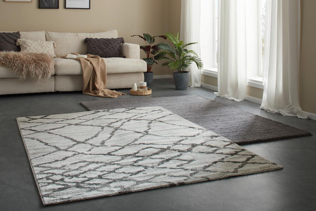 Covor pufos Ștefan 2 - gri închis, Modern, textil (120/170cm) - Mömax