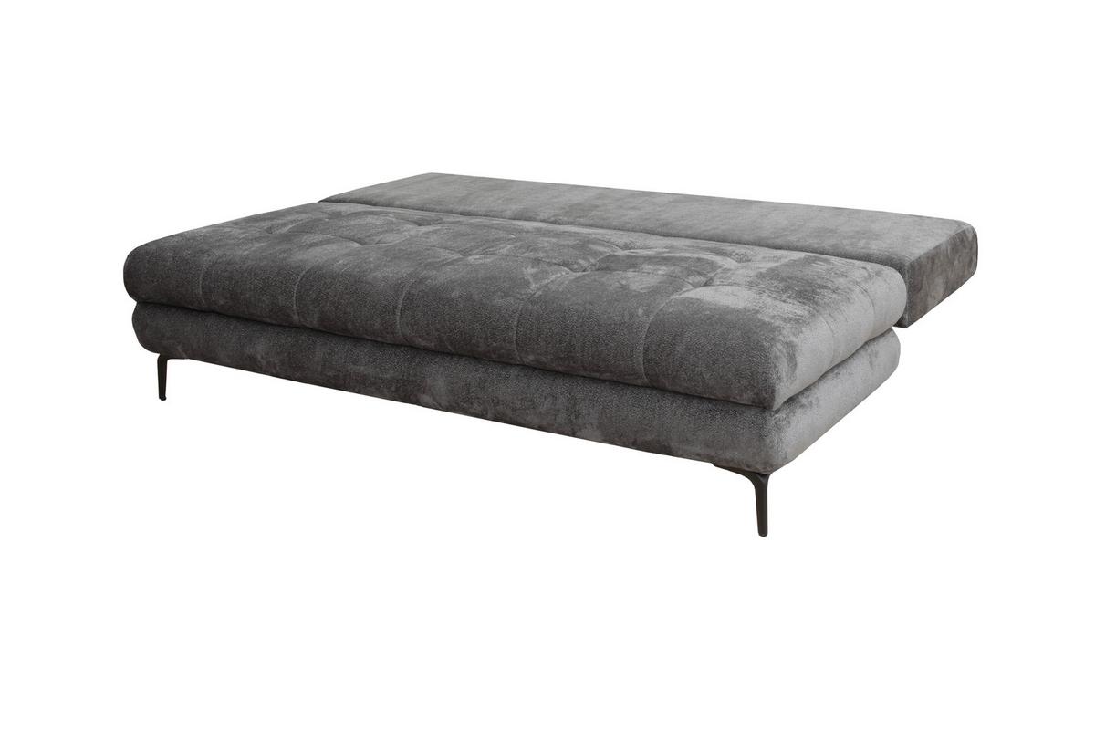 Trosjed Perla - boje grafita/crna, Konvencionalno, tekstil/metal (203/94/96cm) - Modern Living