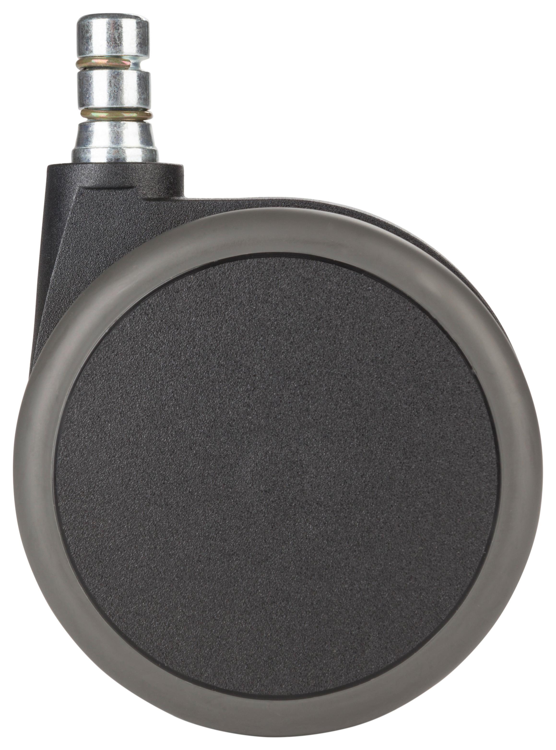 Set Kolesc Za Vrtljivi Stol Rolo No-Noise, Črna, 5-Delni - siva/črna, Basics, kovina/umetna masa (5,2/8,3/7,5cm) - MID.YOU