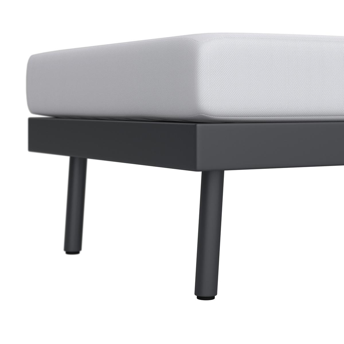 Lounge Garnitura Emma, Svetlo / Temno Siva, 4-Delno - temno siva, Moderno, kovina/les (220/79/87cm) - Bessagi Garden