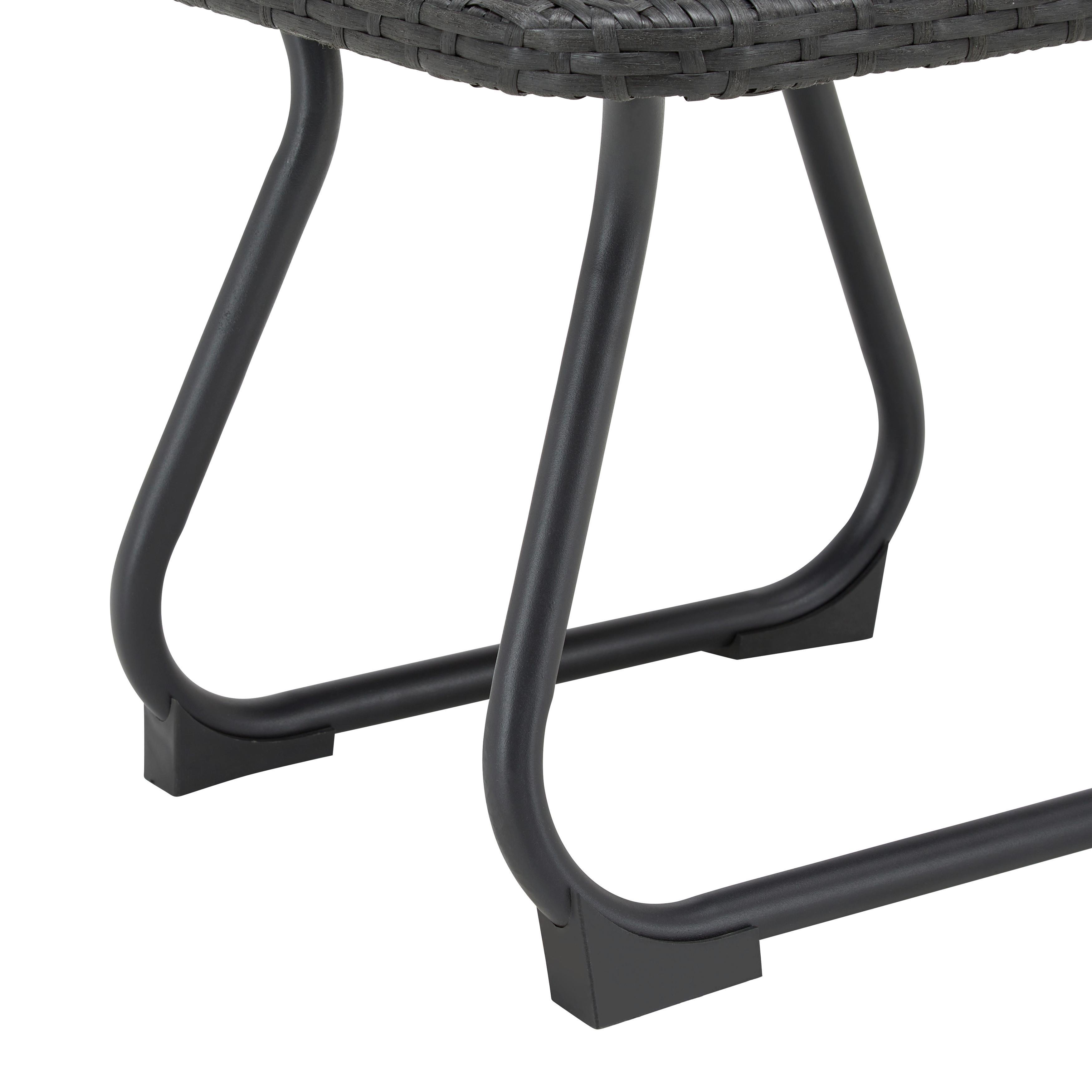 BALKONGMÖBLER SET AUGUSTINA - mörkgrå, Modern, metall/plast - Bessagi Garden