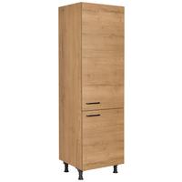 Geräteumbauschrank Structura Eiche - Eichefarben/Schwarz, MODERN, Holzwerkstoff/Metall (60/216,6/58cm) - Nobilia