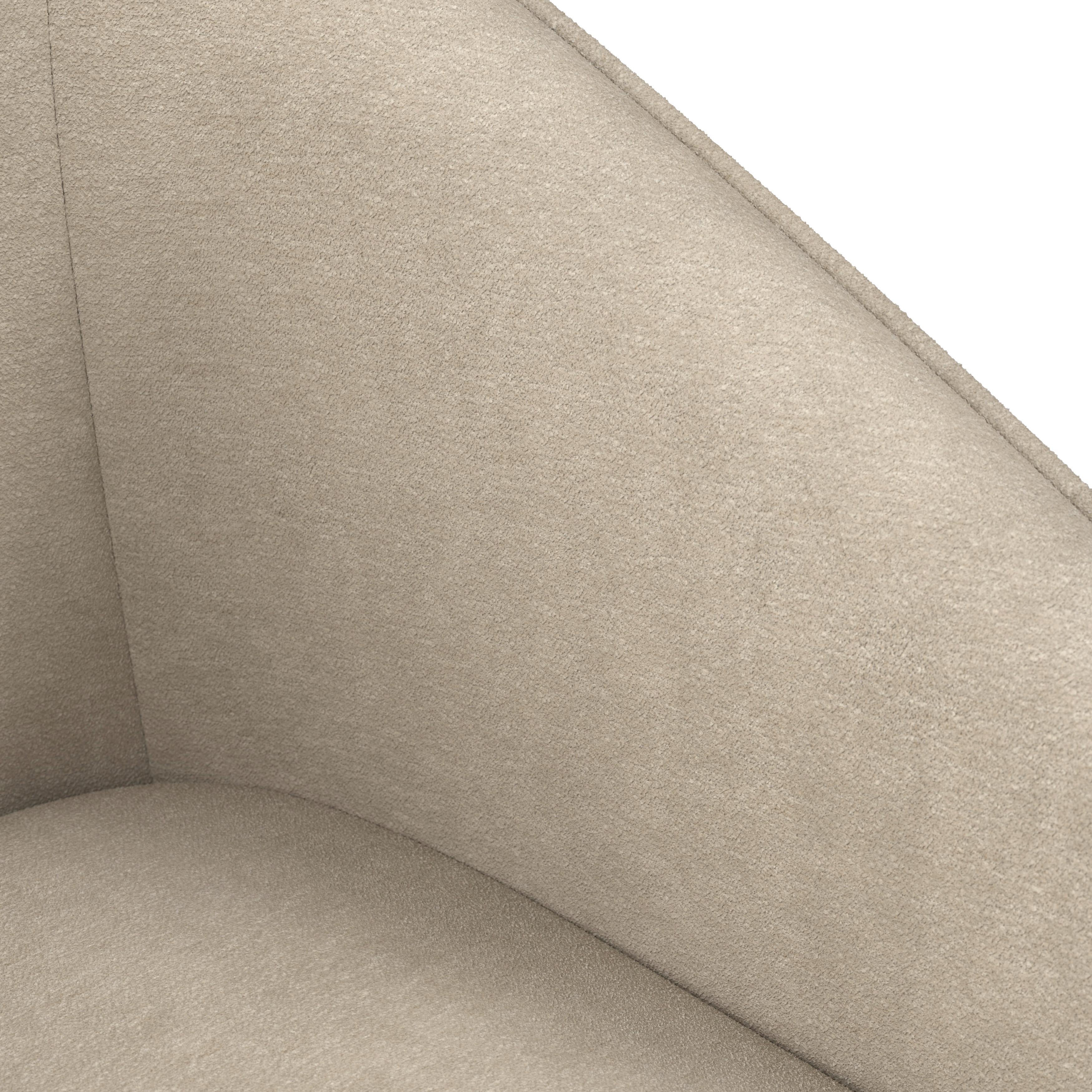 STOL MED ARMSTÖD EMMIE - taupe/ekfärgad, Modern, trä/textil (60/75/60cm) - Bessagi Home