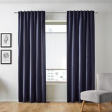 Samtvorhang Smilla ca.135x245cm - Blau, Textil (135/245cm) - Mömax modern living