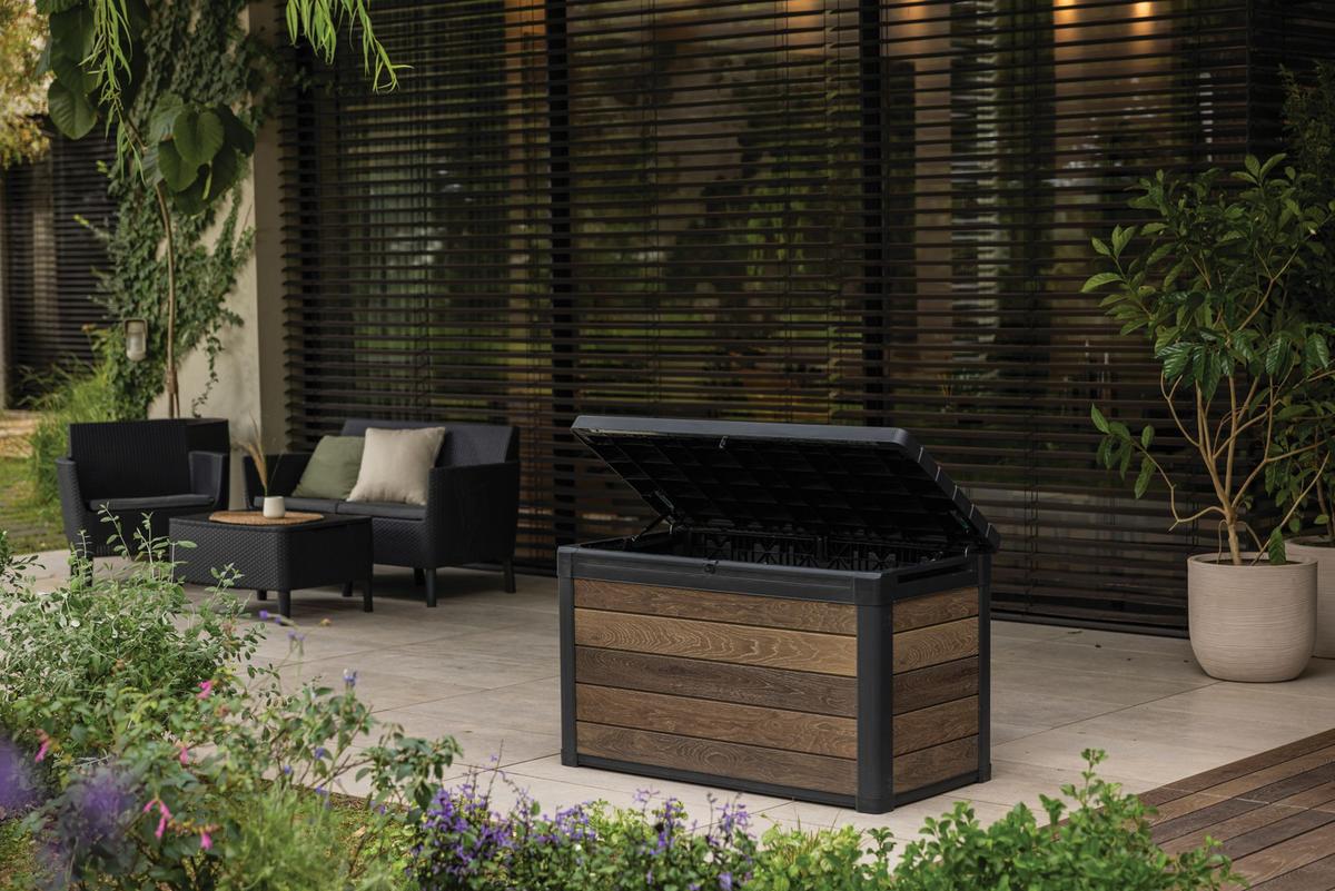 Párnatartó Láda Decocoat - diószínű, műanyag (123/62/70,5cm) - Keter