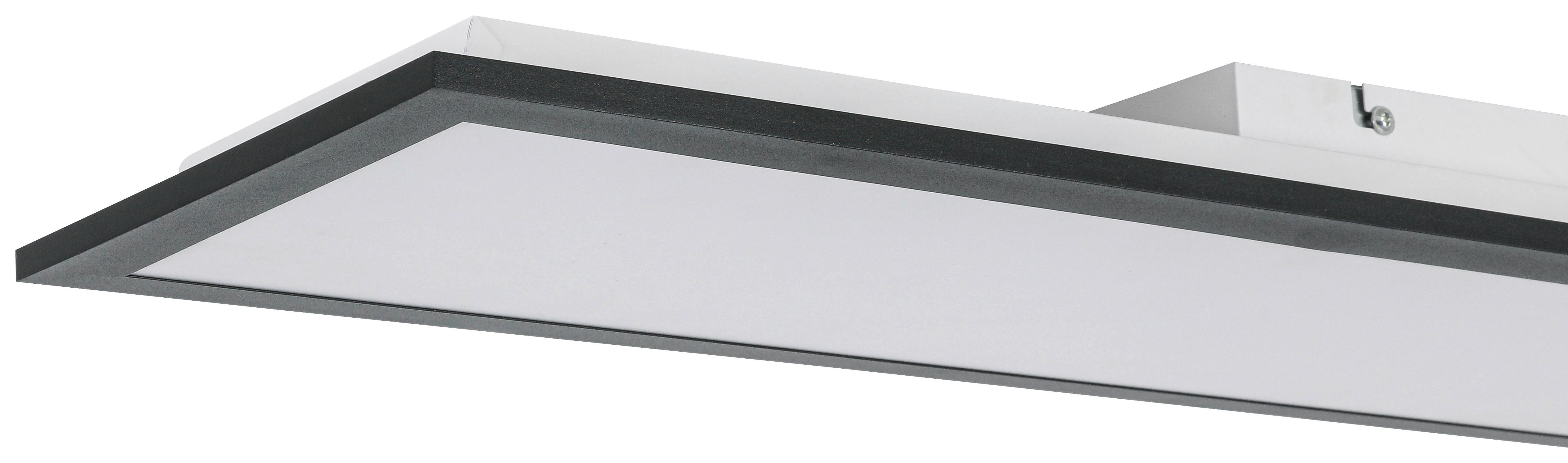 LED-TAKLAMPA JUO - vit/svart, Modern, metall/plast (80/20/6,5cm) - Mömax