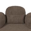 FAUTEUIL BIANCA - couleur naturelle/marron, MODERN, textile/bois (111/69/152cm) - Bessagi Home