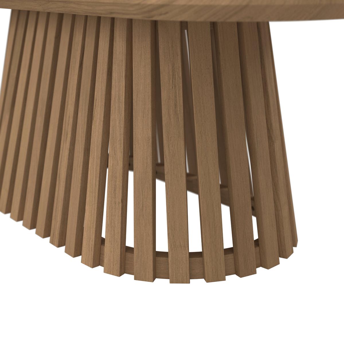 STÓŁ TARASOWY SORRENTO - kolor akacjowy/kolor drewna tekowego, Modern, drewno (100/35/50cm) - Ambia Garden