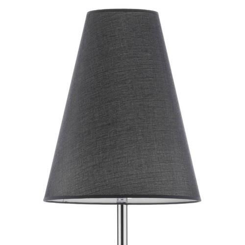Stehleuchte Richard nero Schwarz/Chrom max. 22 Watt - Chromfarben/Schwarz, KONVENTIONELL, Textil/Metall (35/180cm)