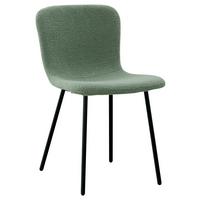 Stuhl Teddy in Mintgrün/Schwarz - Schwarz/Mintgrün, Design, Textil/Metall (44/79/51cm) - Mömax