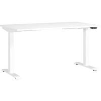 Schreibtisch Ribera in Weiss - Weiss, Modern, Holzwerkstoff/Metall (140/80/72-120cm) - Premium Living
