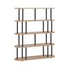 HYLLA NIMO -EXKLUSIV- - svart/ek Artisan, Modern, metall/trämaterial (110/129/32cm) - Mömax