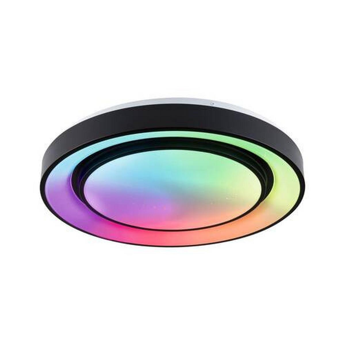 Deckenleuchte Rainbow in Schwarz/Weiß max. 38,5 Watt - Schwarz/Weiß, Design, Kunststoff/Metall (47,5/7cm) - Paulmann