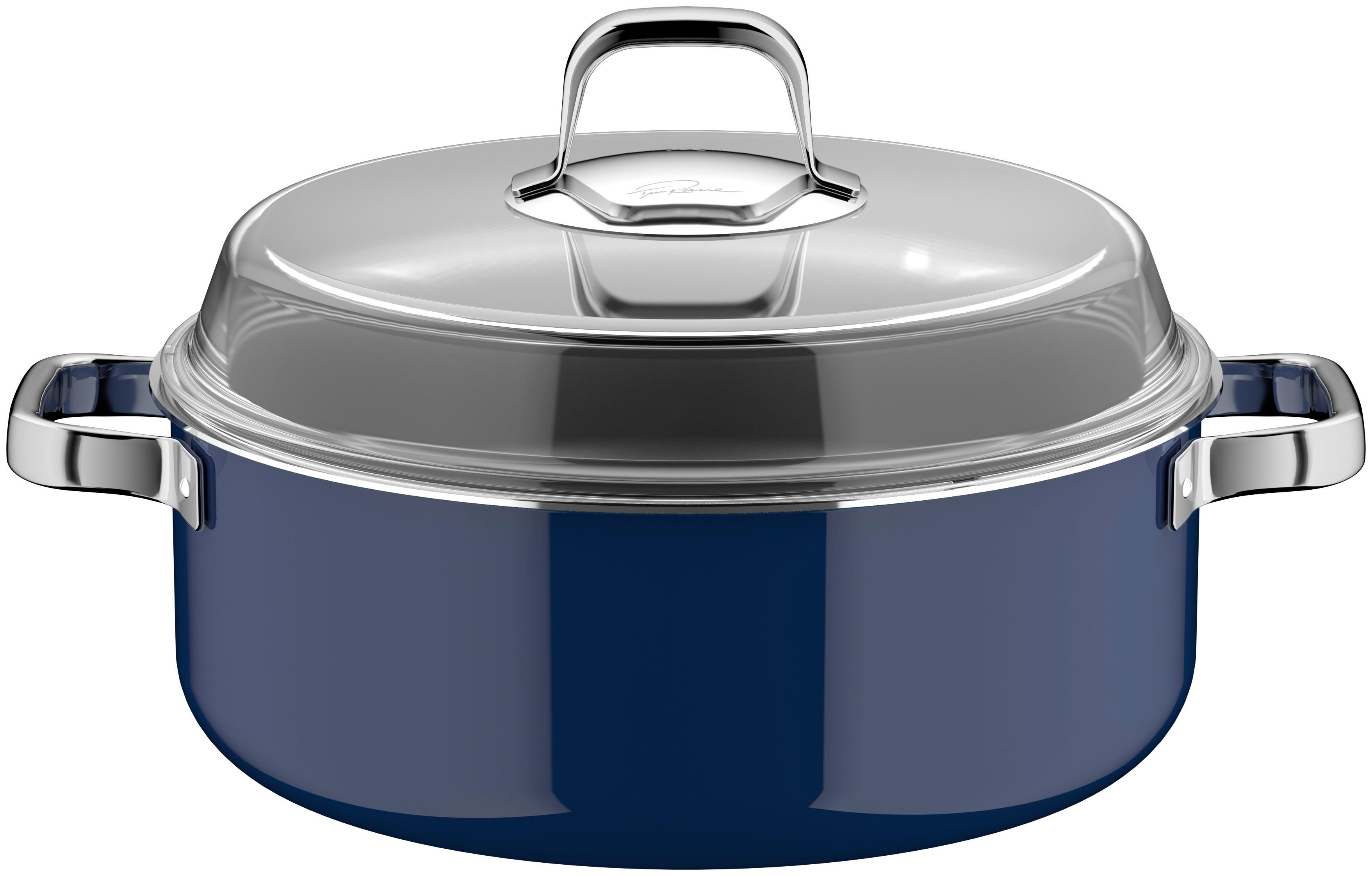 GARNEK DO DUSZENIA 521425290 WMF - ciemnoniebieski, Basics, metal (28cm) - WMF