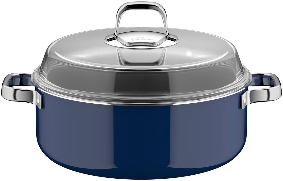 GARNEK DO DUSZENIA 521425290 WMF - ciemnoniebieski, Basics, metal (28cm) - WMF