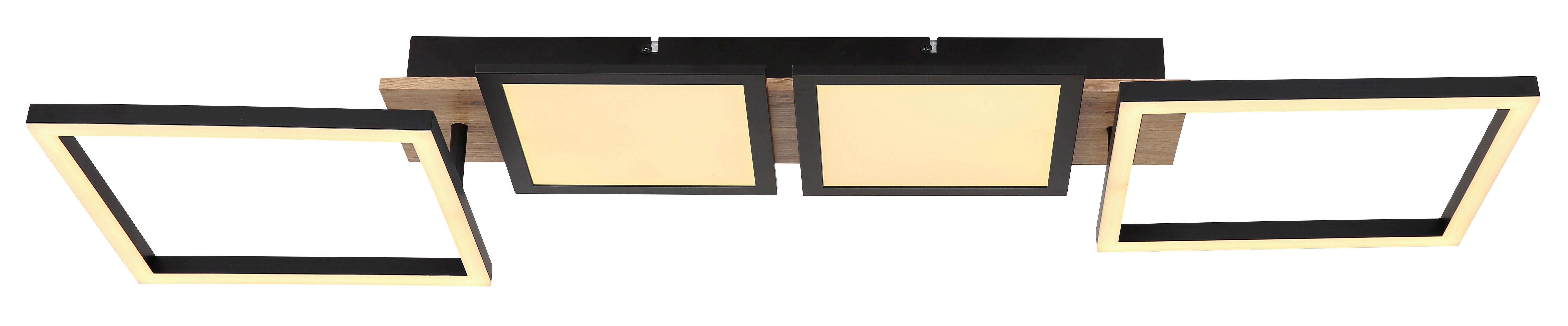 Stropna Led-svetilka Bossy, S Sijalko - črna/temno rjava, Design, kovina/umetna masa (100/27/11cm) - Globo