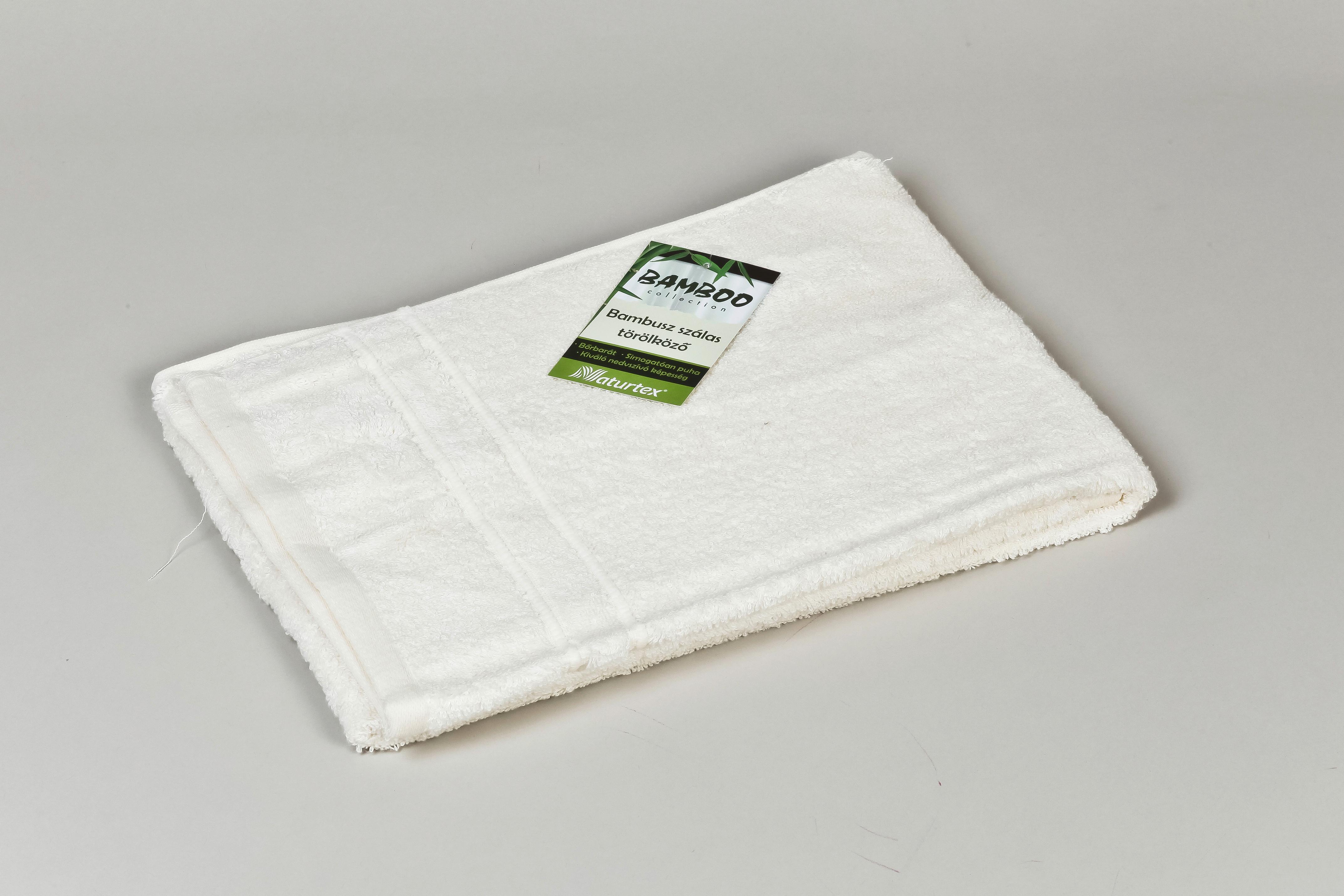 Törölköző Bambuszos 50/100 - krémszínű, textil (50/100cm)