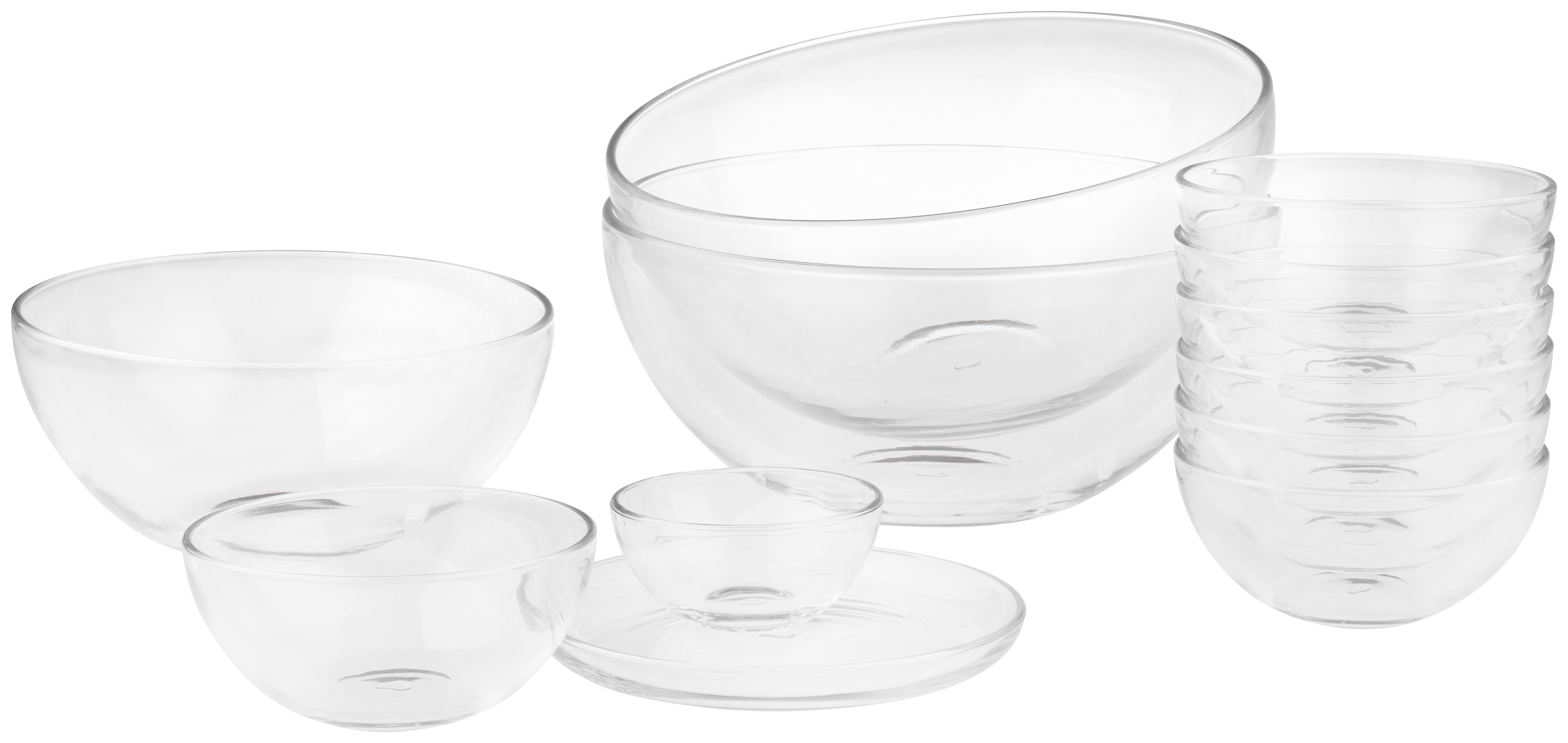 ZESTAW MISEK 019569 - przezroczysty, Basics, szkło - Leonardo